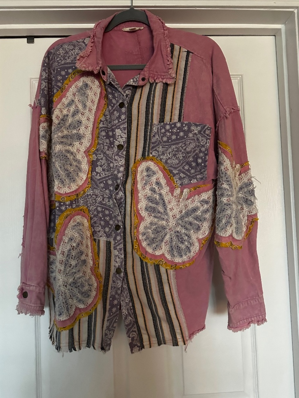 Butterfly patchwork blouse